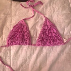 CUTE FLOWY PURPLE BIKINI TOP